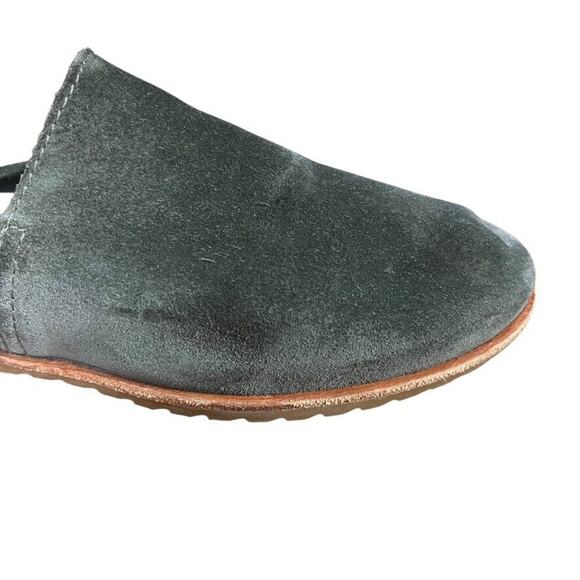 Sorel Ella Olive Green Suede Leather Flats Slip On Loafers Casual Shoes sz 8.5 - Picture 2 of 16